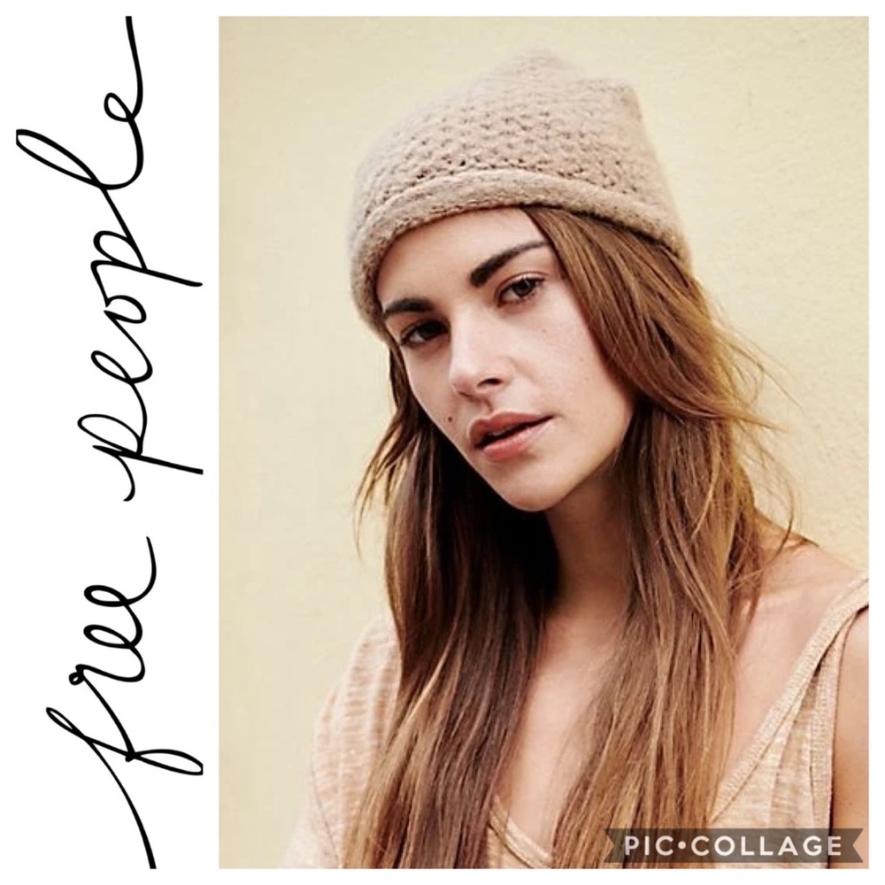 ❄️Free People Dreamland Knit Beanie {Tan} One Sz